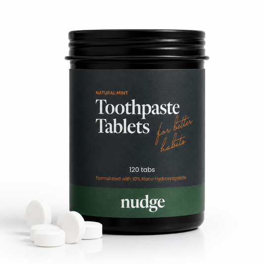 Nudge Nano Hydroxyapatite Toothpaste Tablets, Fluoride Free, 120 Count, Natural Mint