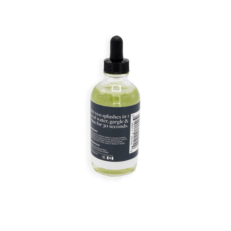 Bottle of concentrated alcohol-free mouthwash