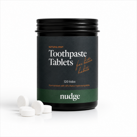 Nudge Nano Hydroxyapatite Toothpaste Tablets, Fluoride Free, 120 Count, Natural Mint